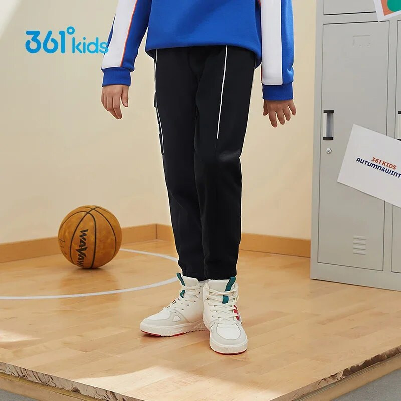 361 градуса детско облекло големи момчета зимни спортове плюшени и удебелени плетени спортни панталони удобни и меки спортни панталони