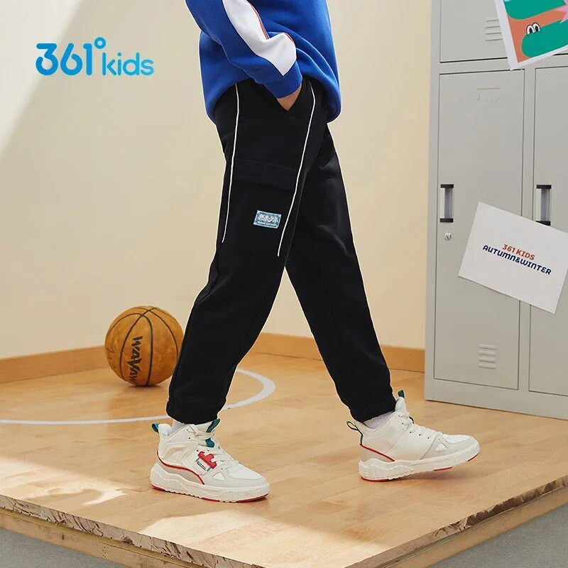 361 градуса детско облекло големи момчета зимни спортове плюшени и удебелени плетени спортни панталони удобни и меки спортни панталони