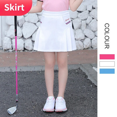 Антиекспозиционни поли за голф за момичета Плисирани поли Тийнейджърски мини рокли Тънки тенис Детски спортни дишащи облекла за голф Лято