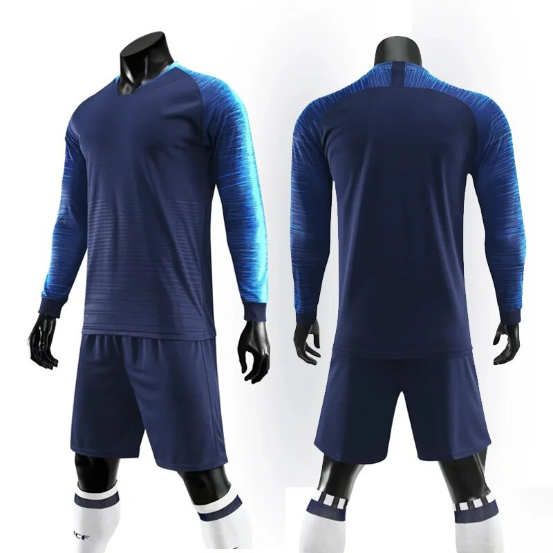 Вратарски фланелки зимен комплект футболни фланелки с дълъг ръкав Мъжка футболна тренировъчна униформа Детска Детска портиерска риза