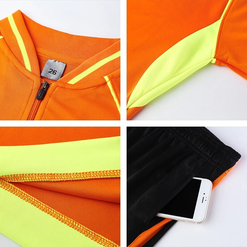 Зимно яке за момчета Спортно облекло за открито Футболен анцуг Анцузи с дълги ръкави Спорт за бягане Джогинг Футболен анцуг 5543