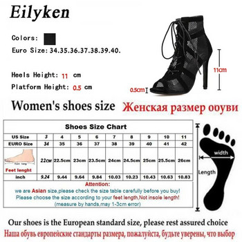 Eilyken Sexy Fashion Γυναικεία Παπούτσια Πολύ ελαφριά Άνεση Υψηλής Ποιότητας Λεπτά Τακούνια Ανοιχτά Χορευτικά Σανδάλια Γυναικείο μέγεθος 43