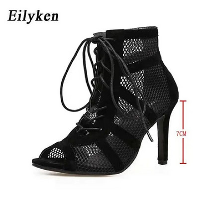Eilyken Sexy Fashion sieviešu apavi ļoti viegli, komfortabli augstas kvalitātes plāni papēži, vaļēju purngalu deju sandales, sievietes izmērs 43
