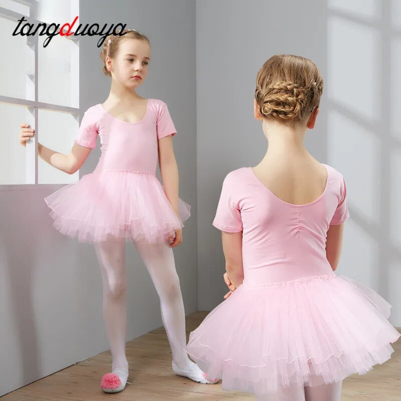 Bērnu baleta kleita deju triko meitenēm Baleta pufīgi deju svārki Bērnu baleta apģērbi treniņiem deju bodiji