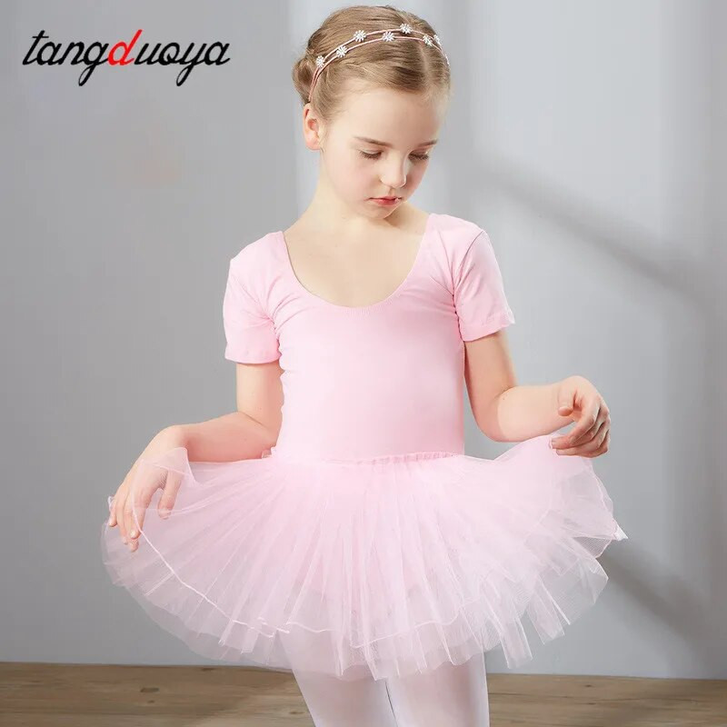 Bērnu baleta kleita deju triko meitenēm Baleta pufīgi deju svārki Bērnu baleta apģērbi treniņiem deju bodiji