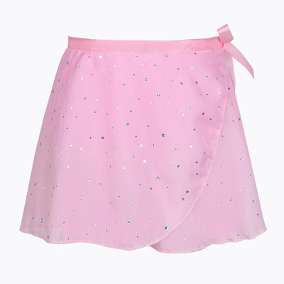 Meiteņu baleta svārki deju aptinuma svārki šifons Sparkly tutu kleitas regulējami deju apģērbi svārki balerīnu deju apģērbi