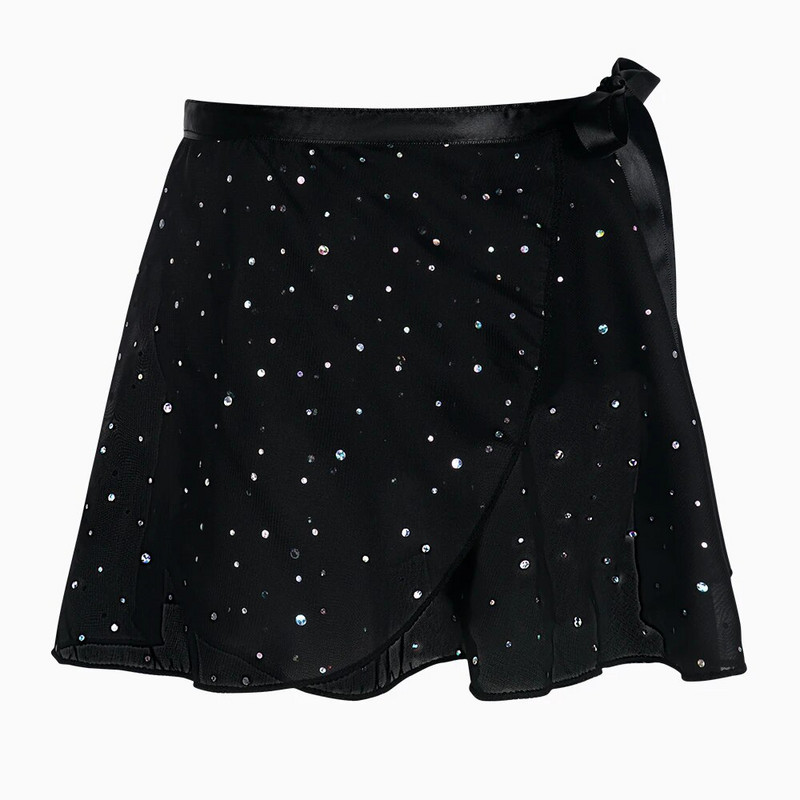 Meiteņu baleta svārki deju aptinuma svārki šifons Sparkly tutu kleitas regulējami deju apģērbi svārki balerīnu deju apģērbi