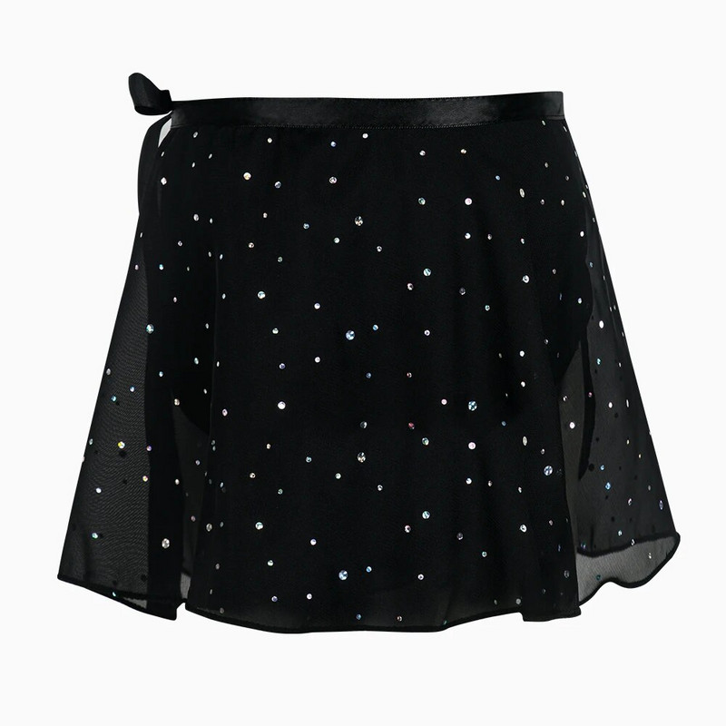 Meiteņu baleta svārki deju aptinuma svārki šifons Sparkly tutu kleitas regulējami deju apģērbi svārki balerīnu deju apģērbi