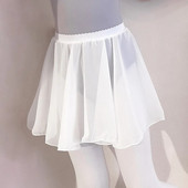 Profesionāli baleta svārki meiteņu deju svārki balti melni šifona svārki sievietēm elastīgi vidukļa īsi svārki dejošanai