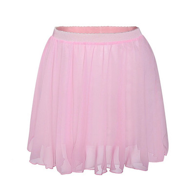 Profesionāli baleta svārki meiteņu deju svārki balti melni šifona svārki sievietēm elastīgi vidukļa īsi svārki dejošanai