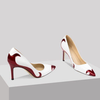 Летни нови сандали тип стилет с остри пръсти Дамски обувки на висок ток Банкетни партита Дамски обувки Модни сватбени обувки 6,5-9 см помпи