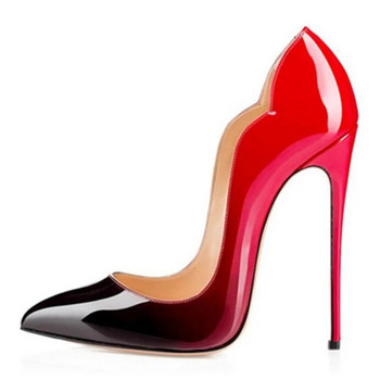 Нови дамски обувки с висок ток, многоцветни едноцветни обувки с плитък ток, голям размер, тънки токчета, дамски обувки, обувки на платформа