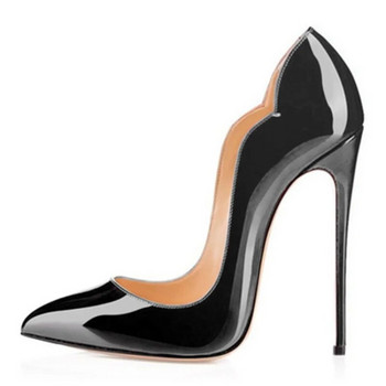 Нови дамски обувки с висок ток, многоцветни едноцветни обувки с плитък ток, голям размер, тънки токчета, дамски обувки, обувки на платформа