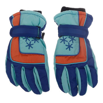 9-15Y Παιδικά γάντια σκι Fleece Ζεστά γάντια Snowboarding Γάντια σκι για εφήβους Γάντια χειμερινής ποδηλασίας Χοντρά ζεστά γάντια
