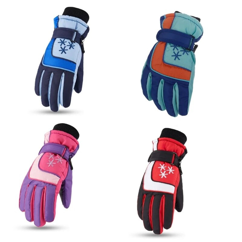 9-15 години Детски ски ръкавици Поларени топли ръкавици за сноуборд Ски ръкавици за тийнейджъри Зимни колоездене Ръкавици Дебели топли ръкавици