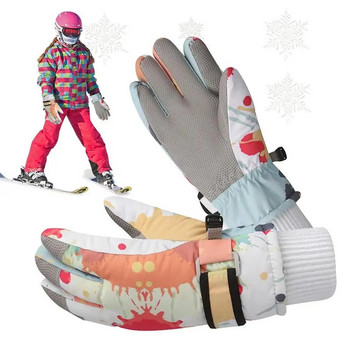 1 ζευγάρι παιδικά γάντια Winter fleece Ζεστά γάντια κινουμένων σχεδίων Παιδικά χοντρά γάντια για σκι εξωτερικού χώρου για αγόρια και κορίτσια 4-12 ετών