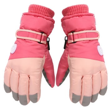 15-18 години Зимни детски ски ръкавици Деца Момчета Момичета Снежни кънки Сноуборд Ветроустойчиви Топли ски ръкавици Ръкавици за спорт на открито