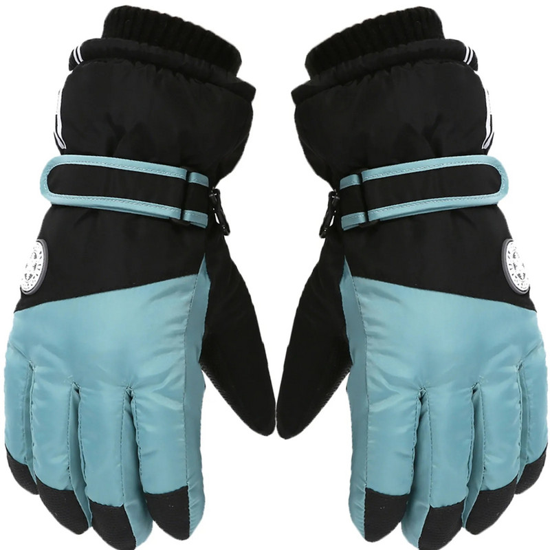 15-18 години Зимни детски ски ръкавици Деца Момчета Момичета Снежни кънки Сноуборд Ветроустойчиви Топли ски ръкавици Ръкавици за спорт на открито