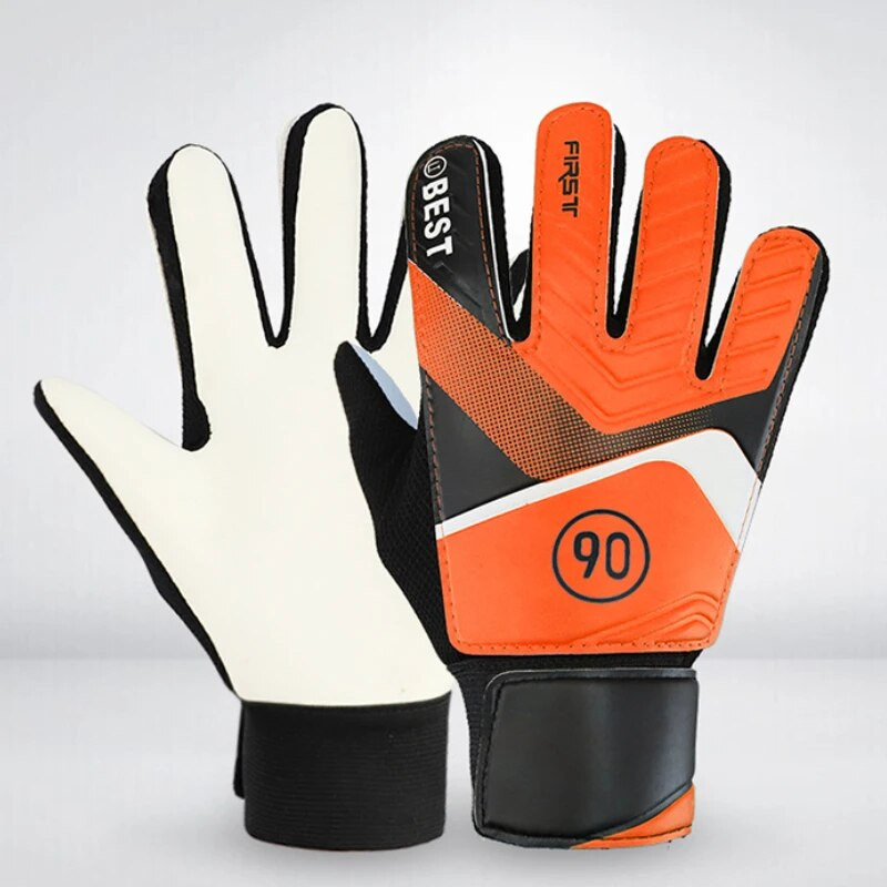 Bērnu vārtsargu cimdi mākslīgās ādas futbola vārtsarga cimdi Pilnīgi pirkstu roku aizsargcimdi pretsadursmes futbola aksesuāri