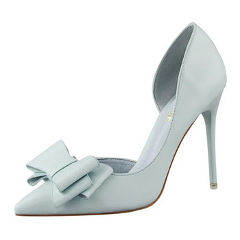 2023 Fashion Delicate Sweet Bowknot Παπούτσια Ψηλοτάκουνα Πλαϊνά Κούφια Γυναικεία Pumps Μυτερά παπούτσια φόρεμα 10,5 cm λεπτά
