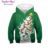 Есен Зима Детски спортни качулки Коледни горнища с качулка Детско свободно палто С дълъг ръкав Спортно облекло 4-13г Пуловер с качулка за момче/момиче