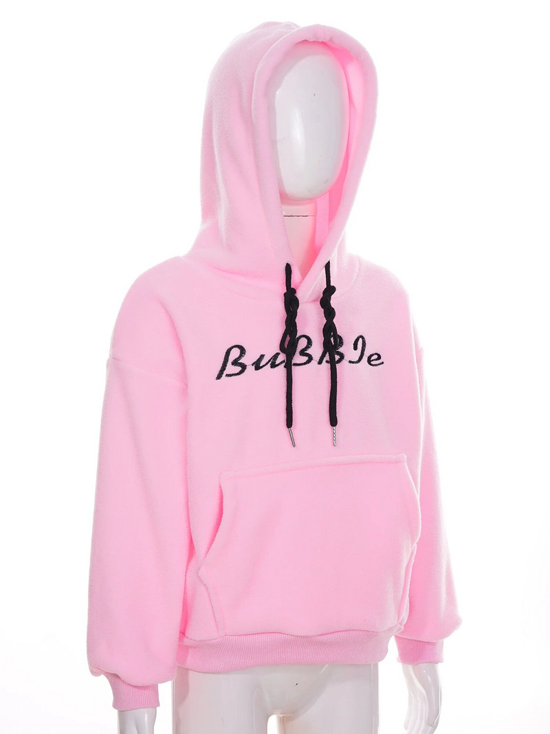 2023 m. ruduo vaikams mergaitėms berniukams šilto vilnonio rašto siuvinėjimo gobtuvas ilgomis rankovėmis raišteliu su gobtuvu megztinis su kišenėmis