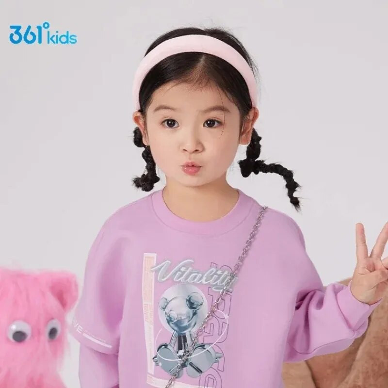 361-градусов пуловер за деца Момичета Есен 2023 г. Топли зимни горнища за деца Тениски с дълги ръкави Детски ежедневен пуловер