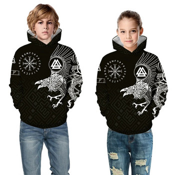 Φθινοπωρινό χειμερινό παιδικό παλτό με κουκούλα 3D Παιδικά Φούτερ Παιδικά Εφηβικά Αθλητικά Μπλουζάκια Αθλητικά 5-14 χρονών για αγόρια κορίτσια με κουκούλα