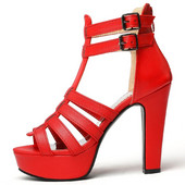 Vasaras augstpapēžu kurpes Sieviešu sandales Platforma 2023 Liels izmērs 44 45 50 Peep Toe White Red Party Deju Apavi Sieviešu Flip Flop