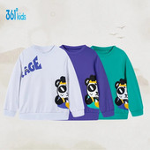 361 laipsnio megztinis vaikams 2023 m. ruduo Naujas stilius mielas apvalia apykakle, madinga animacinis džemperis Panda Print Megztinis, sportinis viršus