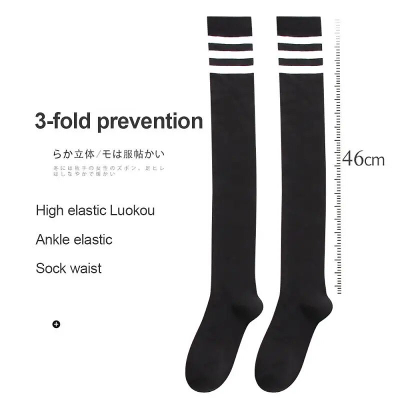 Seksīgas melnbaltas garās zeķes meitenes sievietēm augšstilbiem augstas zeķes virs ceļgala augšstilbiem augstas zeķes Lolita sievietēm siltas ceļgala zeķes sporta apģērbs