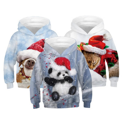 Autumn Winter Children`s Hoodies Christmas Coat Kids Sweatshirt Junior Child Teen Hoody Tops Sportwear 5-14y Boy`s Hooded Sweats