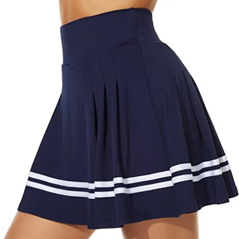 Раета с покритие Дамски спортни панталони Пола с висока талия Дишаща тренировка за бягане Къса пола Бързосъхнеща тенис пола