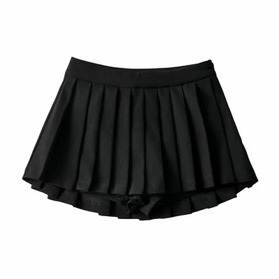 Zoki seksīgi sieviešu kroku svārki ar augstu vidukli Vasaras vintage mini svārki korejiešu tenisa studentu balti izstrādāti deju svārki