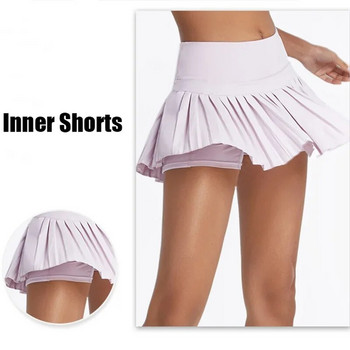 Cloud Rise Pocket Tennis Skirts Gym Golf Running Плисиран панталон Плюс размер SEXY Дамски XS-XXL Спорт Фитнес Шорт с висока талия