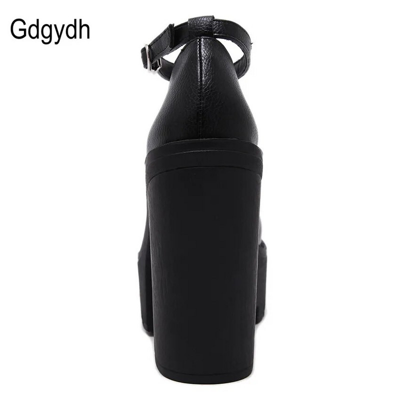 Gdgydh 2022 нови пролетни есенни ежедневни обувки на висок ток секси руслана коршунова помпи на платформа с дебели токчета черно бяло размер 42