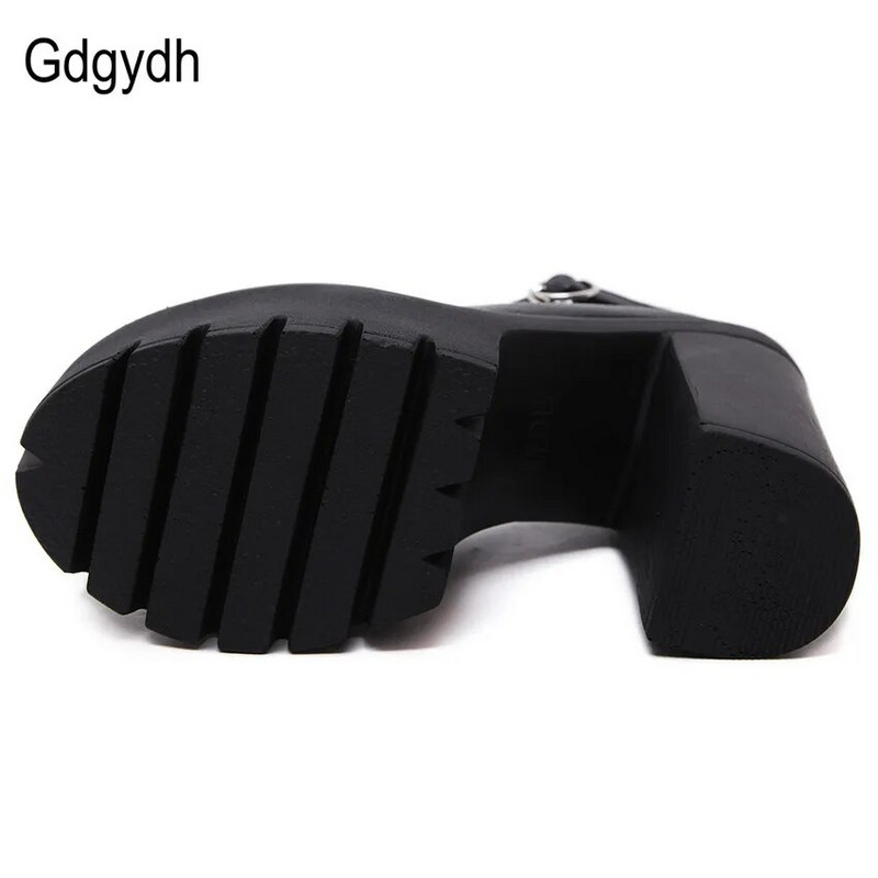 Gdgydh 2022 нови пролетни есенни ежедневни обувки на висок ток секси руслана коршунова помпи на платформа с дебели токчета черно бяло размер 42