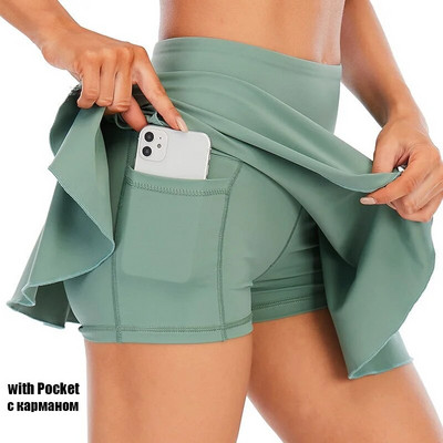 Cloud Hide Fitnesz Teniszszoknyák Tollaslabda Golf S-XXXL Szoknya Magas derekú Rövidnadrágok Női Sportolási Futás Sport Lányok Redős Skort