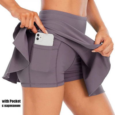 Cloud Hide Fitnesz Teniszszoknyák Tollaslabda Golf S-XXXL Szoknya Magas derekú Rövidnadrágok Női Sportolási Futás Sport Lányok Redős Skort