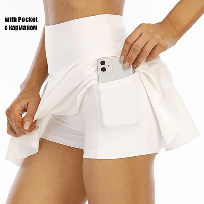 Cloud Hide Fitnesz Teniszszoknyák Tollaslabda Golf S-XXXL Szoknya Magas derekú Rövidnadrágok Női Sportolási Futás Sport Lányok Redős Skort