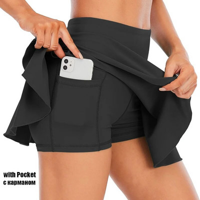 Cloud Hide Fitnesz Teniszszoknyák Tollaslabda Golf S-XXXL Szoknya Magas derekú Rövidnadrágok Női Sportolási Futás Sport Lányok Redős Skort