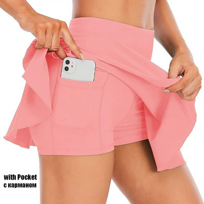 Cloud Hide Fitnesz Teniszszoknyák Tollaslabda Golf S-XXXL Szoknya Magas derekú Rövidnadrágok Női Sportolási Futás Sport Lányok Redős Skort