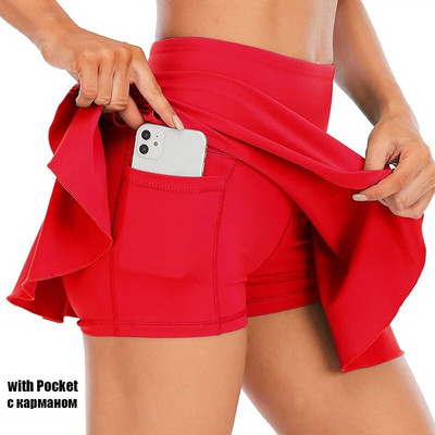 Cloud Hide Fitnesz Teniszszoknyák Tollaslabda Golf S-XXXL Szoknya Magas derekú Rövidnadrágok Női Sportolási Futás Sport Lányok Redős Skort