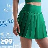 Női Sport rakott szoknya Nyári Jóga Tenisz Mini nadrágszoknya lány magas derekú golf tollaslabda Skort rövidnadrág a szoknya alatt zseb