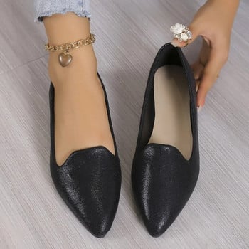 2024 Fashion Slip on Loafers Breathable Stretch Ballet Shallow Flats Γυναικεία παπούτσια βάρκας με μαλακό κάτω μέρος με μυτερό κάτω μέρος συν μέγεθος 43