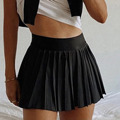 Cloud Hide Redős fekete teniszszoknyák Női Golf Sportszoknya Nagy méretű Fitness Rövidnadrágok Magas derekú Tornatermi Edzés Futó Skort