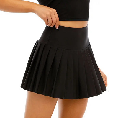 Cloud Hide Redős fekete teniszszoknyák Női Golf Sportszoknya Nagy méretű Fitness Rövidnadrágok Magas derekú Tornatermi Edzés Futó Skort