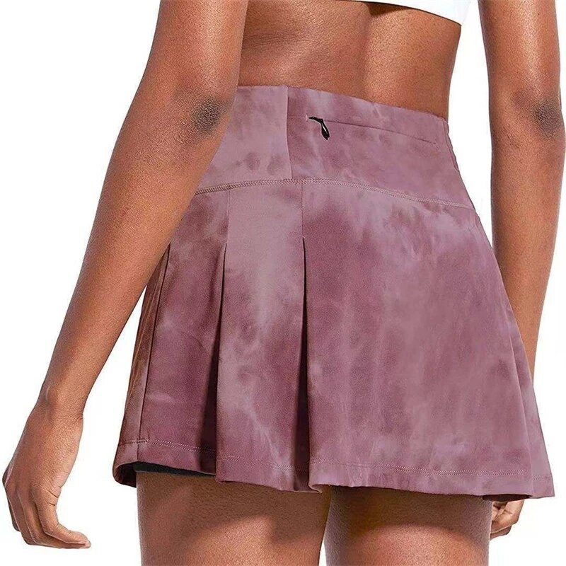 Tie Dye Дамска пола за йога панталон за бягане Бързосъхнеща дишаща тренировъчна тренировъчна тенис пола