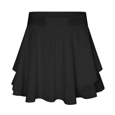 Egyszínű Fitness Tenisz Skort zsebbel Női Izzadságelvezető sport rövid szoknya Átfogó edzés Fitness Jog Gyorsan szárad