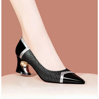 Дамски модни класически висококачествени помпи от изкуствена кожа Дамски ежедневни сладки удобни летни обувки Sapatilha Feminina E5993
